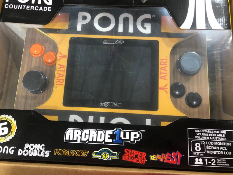 Photo 2 of Alliance Entertainment Mens Arcade1Up Pong 2-Player Countercade Game - Multicolor