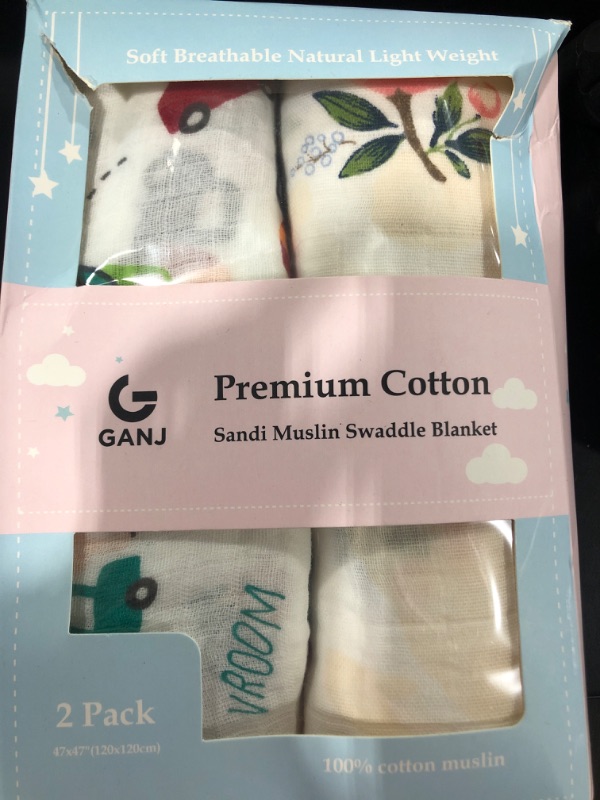 Photo 1 of  SANDI muslin swaddle blanket- 2 PK