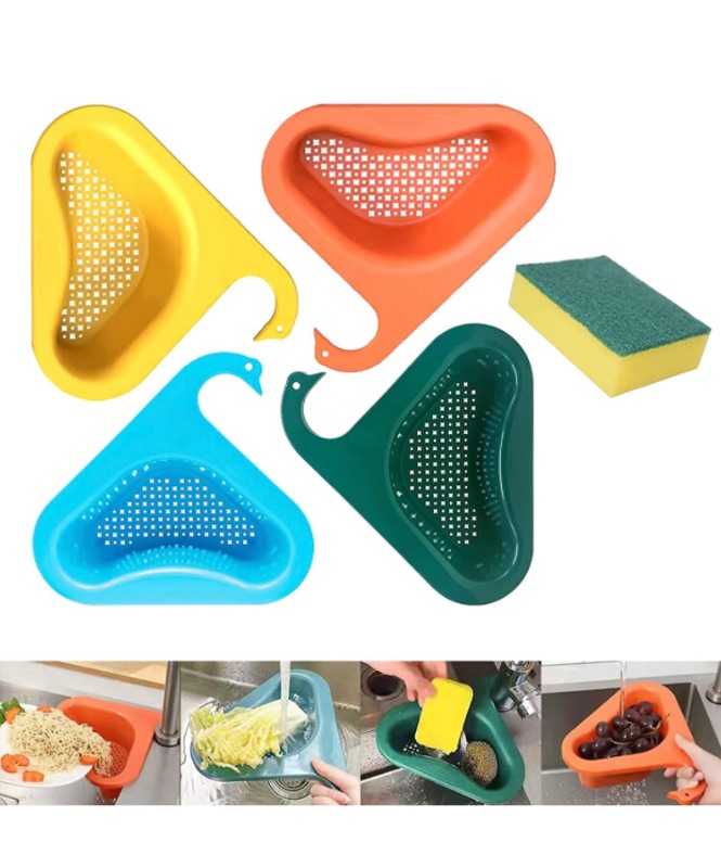 Photo 1 of 4pcs Swan Shape Sink Basket