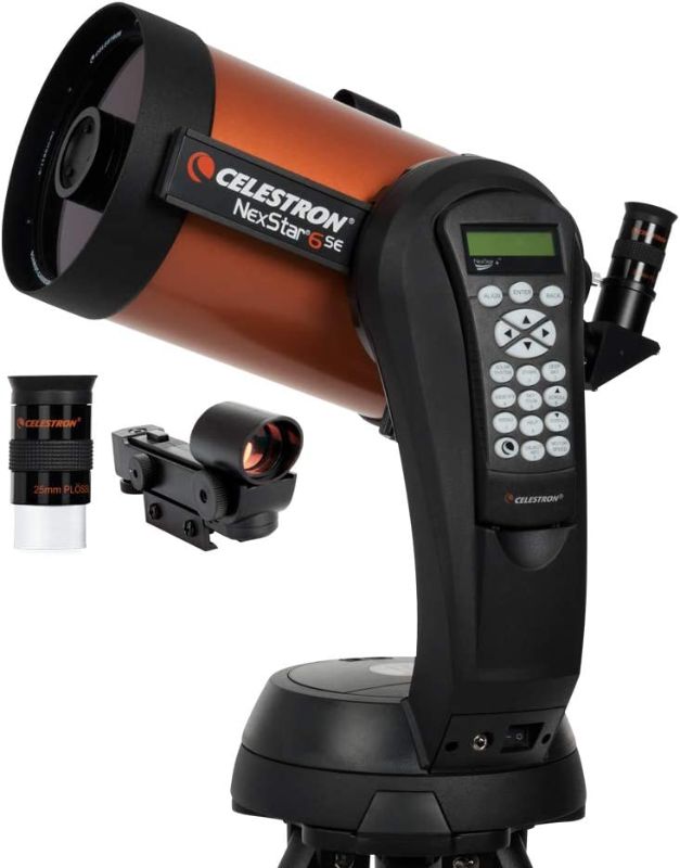 Photo 1 of Celestron - NexStar 6SE Telescope - Computerized Telescope for Beginners and Advanced Users - 6-Inch Primary Mirror & Zoom Eyepiece for Telescope - Versatile 8mm-24mm Zoom, 1.25" Eyepieces
