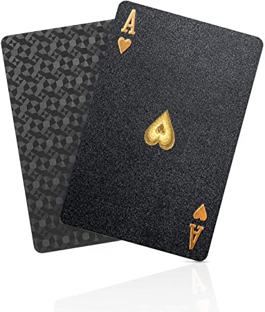 Photo 1 of BIERDORF Diamond Waterproof Black Playing Cards, Poker Cards, HD, Deck of Cards (Black)-2PK