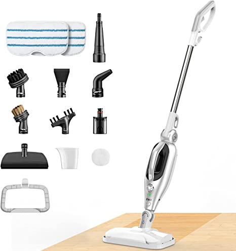 Photo 1 of 
Roll over image to zoom in




Steam Mop, Detachable Handheld 12-in-1 Steam Mop Cleaner w/ 230 °F Steam Cleaning, 2 Steaming Modes, 70° Flexible Handle & 300° Swivel Head, Mop Steamer for Floor Cleaning, Hardwood, Carpet