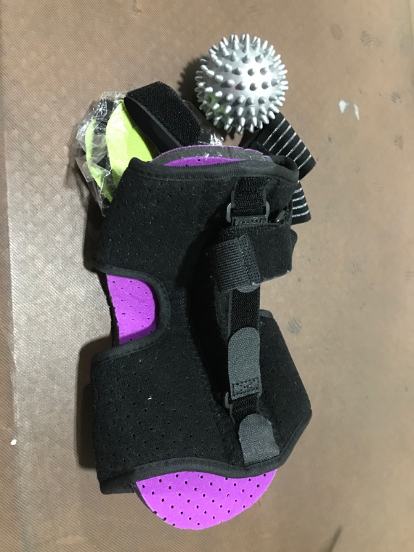Photo 2 of 2021 New Upgraded Purple Night Splint for Plantar Fascitis, AiBast Adjustable Ankle Brace Foot Drop Orthotic Brace for Plantar Fasciitis, Arch Foot