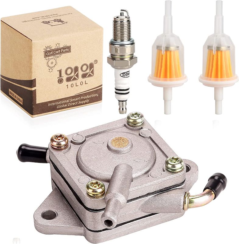 Photo 1 of 10L0L Golf Cart Fuel Pump Impulse Kit for Club Car DS Precedent 1984-up Gas with 290FE 350FE Kawasaki Engine, Replace OEM 1014523 1014524

