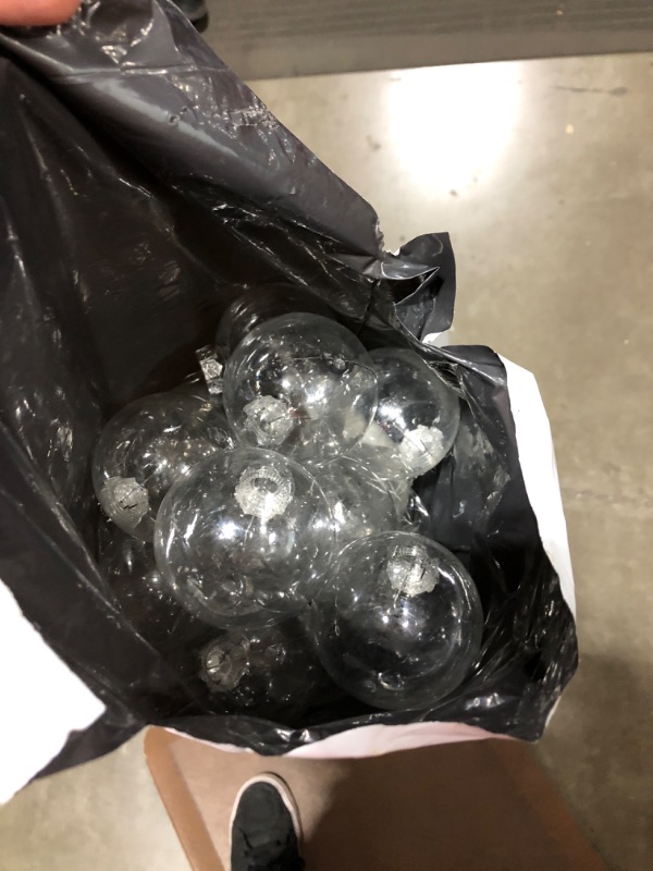 Photo 2 of 20 Pcs DIY Hanging Clear Plastic Fillable Ornament Balls