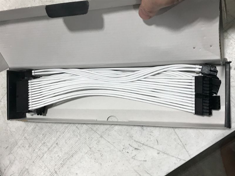 Photo 2 of FormulaMod Sleeve Extension Power Supply Cable Kit 18AWG ATX 24P+ EPS 8-P+PCI-E8-P with Combs for PSU to Motherboard/GPU (White)