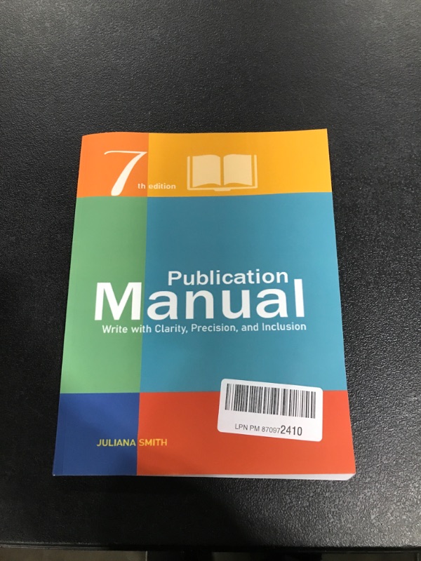 Photo 1 of 7th edition publication manual