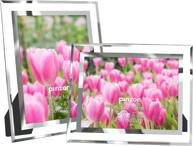 Photo 1 of 6x8 glass photo frame set of two