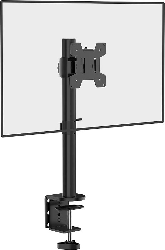 Photo 1 of WALI Single Monitor Mount for 1 Computer Screen up to 27 inch, Fully Adjustable Monitor Arm Holds up to 22 lbs (M001S), Black
