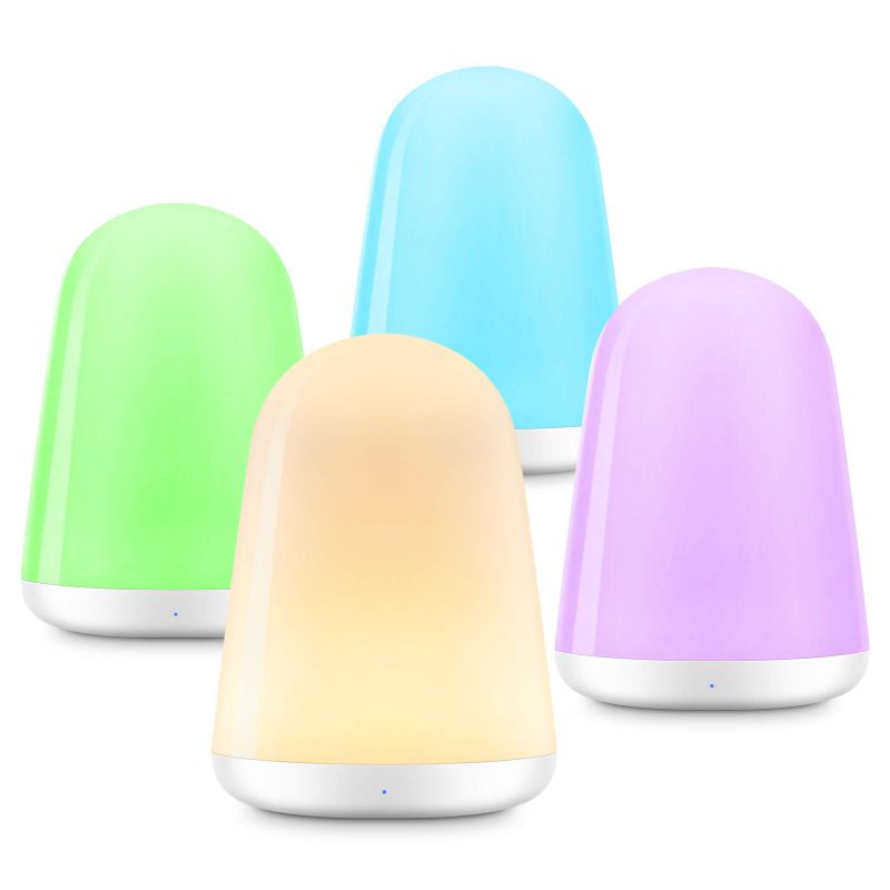 Photo 1 of 4 PACK Night Light for Kids Room, Touch Lamp for Bedroom, Rechargeable Kids Night Light Bedside Lamp with Changing & Dimming Lights
