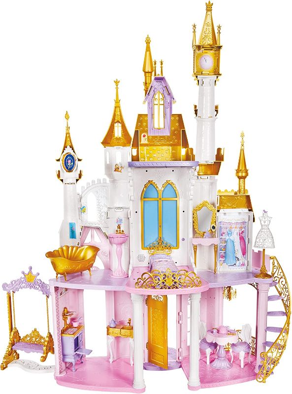 Photo 1 of Disney Princess Ultimate Celebration Castle, 4 Feet Tall Doll House with Furniture and Accessories, Musical Fireworks Light Show, Toy for Girls 3 and Up
