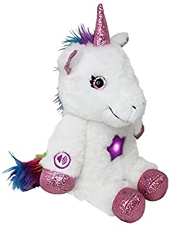 View 1 of Glitzooz Soft Toy Unicorn, Night Light Projector, Musical Sleep Soother, Bedtime or Playtime Plush Toy for Kids (B09VGFPZ7Q)