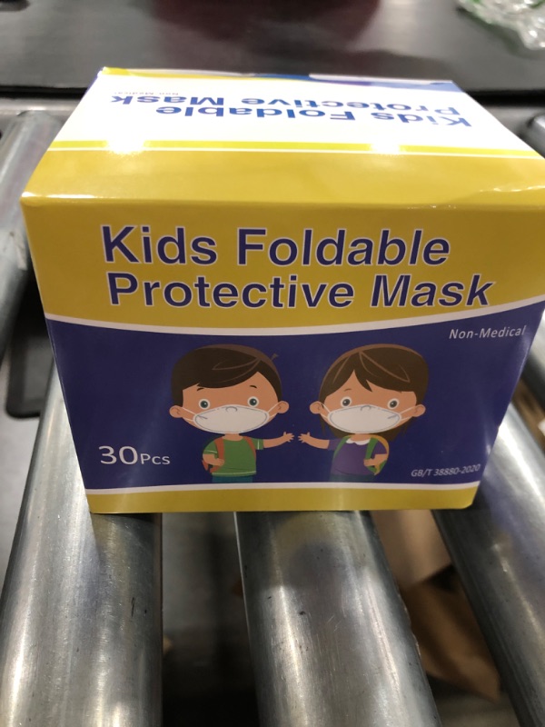 Photo 1 of Kids foldable protective masks 30 pieces