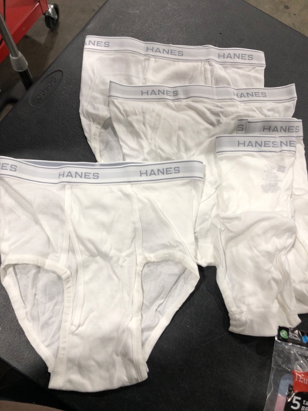 Photo 1 of 5 PACK HANES MENS TAGLESS WHITE BRIEFS SIZE M 