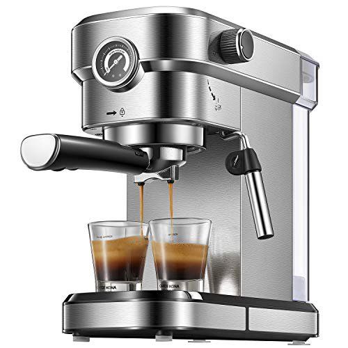 Photo 1 of Yabano Espresso Machine, Compact Espresso Maker with Milk Frother Wand, 15 Bar Professional Coffee Machine for Espresso, Cappuccino and Latte