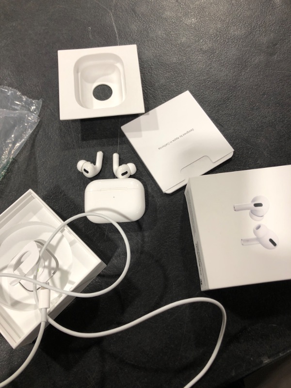 Photo 2 of Apple - AirPods Pro (1st generation) with Magsafe Charging Case - White
