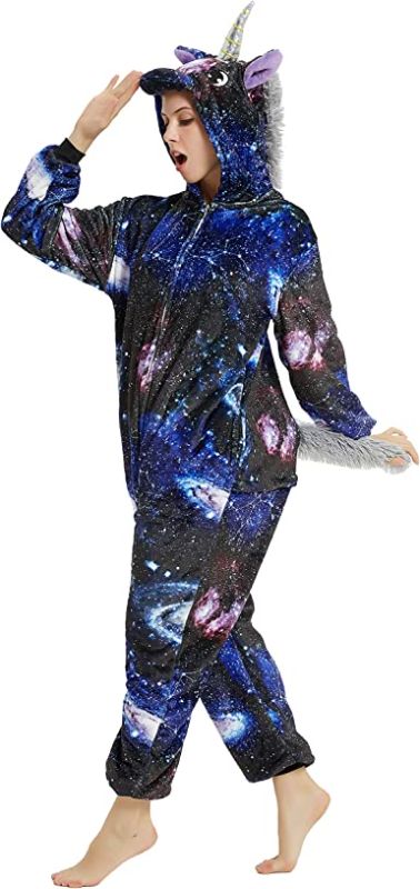 Photo 1 of ANBOTA Unicorn Costume Onesie for Adult Women Men Halloween Pajama SIKE UNKNOWN 
