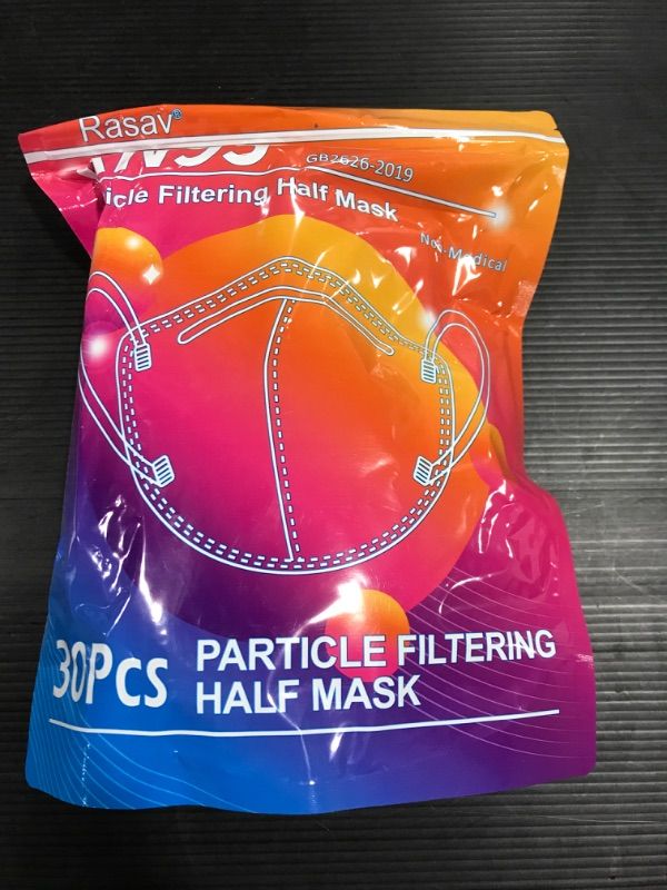 Photo 1 of [2 Packs] Rasav KN95 Face Mask 30 PCs