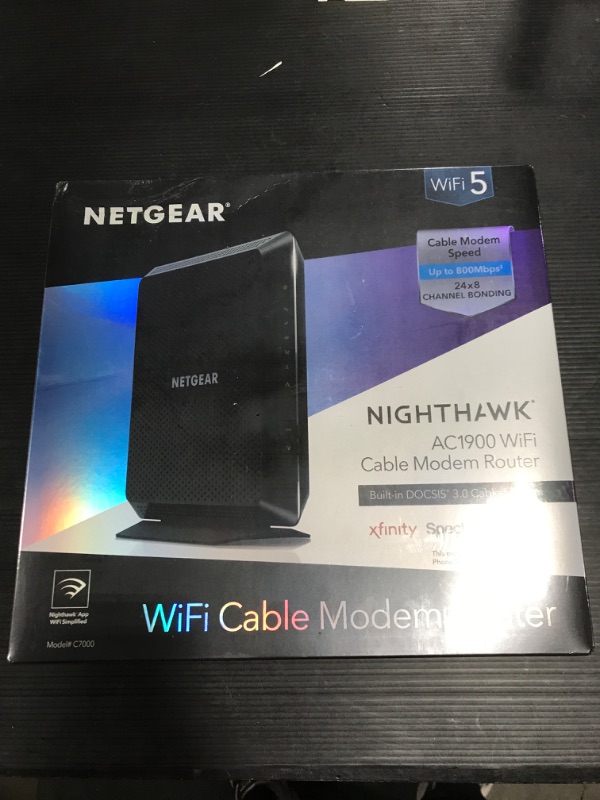 Photo 3 of Nighthawk AC1900 Dual-Band WiFi DOCSIS 3.0 Cable Modem and Router - 960 Mbps