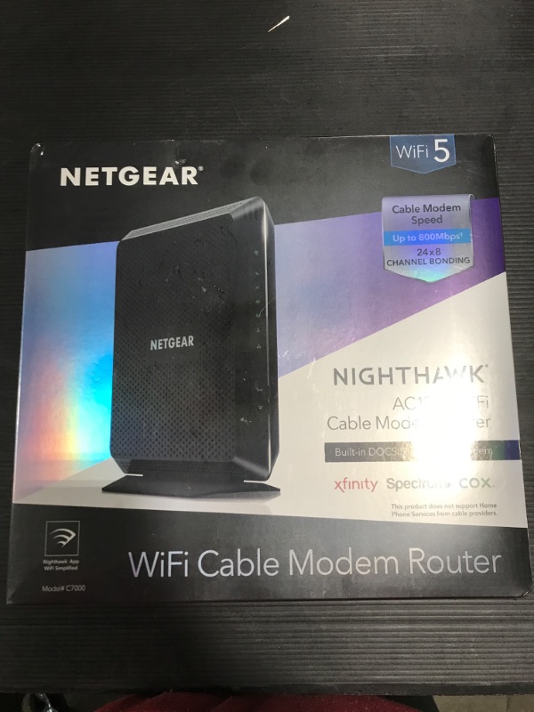 Photo 1 of Nighthawk AC1900 Dual-Band WiFi DOCSIS 3.0 Cable Modem and Router - 960 Mbps