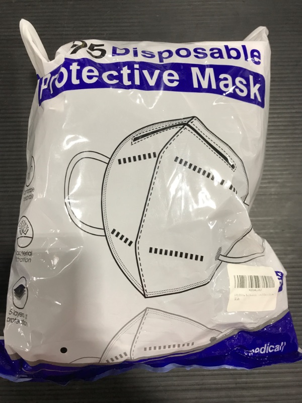 Photo 2 of [2 Packs] Wanwane KN95 Face Mask 50PCS Respirator Cup Dust 5 Layer with Elastic Ear Loop