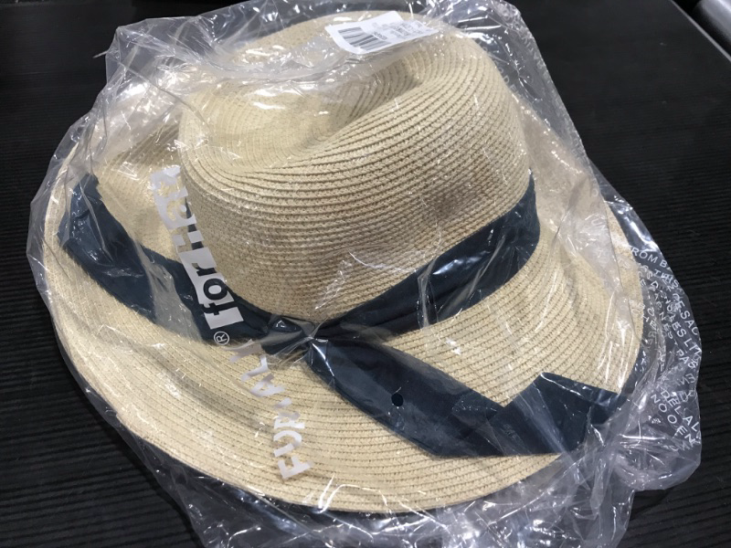 Photo 2 of [Size M] FURTALK Womens Beach Sun Straw Hat UV UPF50 Travel Foldable Brim Summer UV Hat