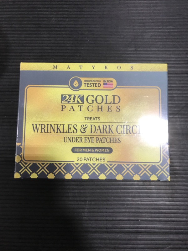 Photo 2 of 24K Gold Under Eye Patches - 20 PCS - Collagen and Hyaluronic Acid Pads that Helps Reducing Under Eye Puffiness, Wrinkles, and Dark Circles - NO Artificial Fragrance or Alcohol