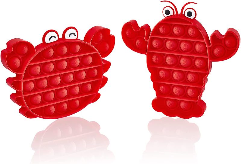 Photo 1 of [3 Pack] Crab, Octopus, & Lobster Pop It Fidget Toys