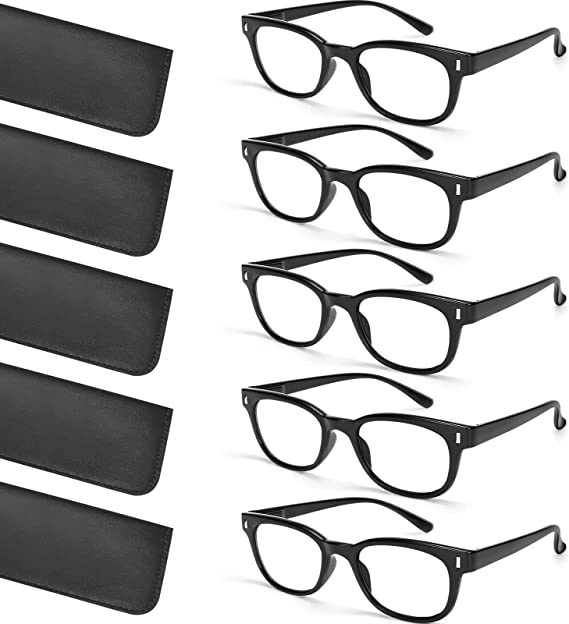 Photo 1 of BLS BLUES Reading Glasses for Women/Men Blue Light Blocking, Vintage Computer Readers Anti Migraine/Eye Strain Eyewear 5Packs