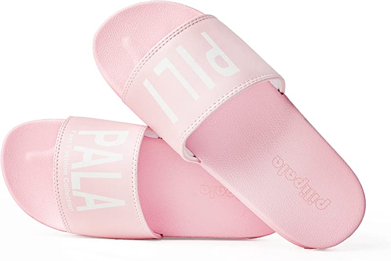 Photo 1 of [Size 9.5] Women's Pillow Slides Girls Slipper Adjustable Slides Platform Sandals House Slippers- Pink