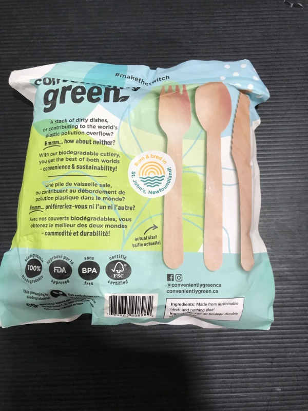 Photo 2 of 100% HOME Compostable Cutlery Set + Packaging – XL Pack of 160 Utensils