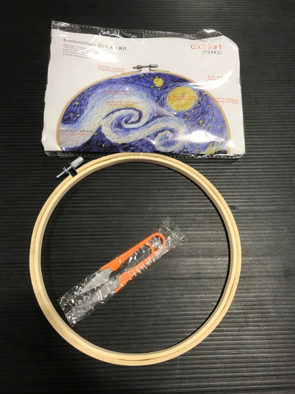 Photo 2 of  Embroidery Starter Kit for Beginner Adult- Starry Night