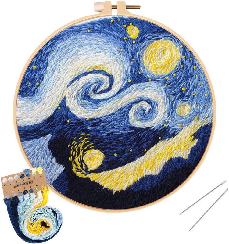 Photo 1 of  Embroidery Starter Kit for Beginner Adult- Starry Night