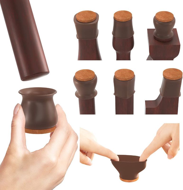 Photo 1 of 32 Pcs Chair Leg Protectors for Hardwood Floors