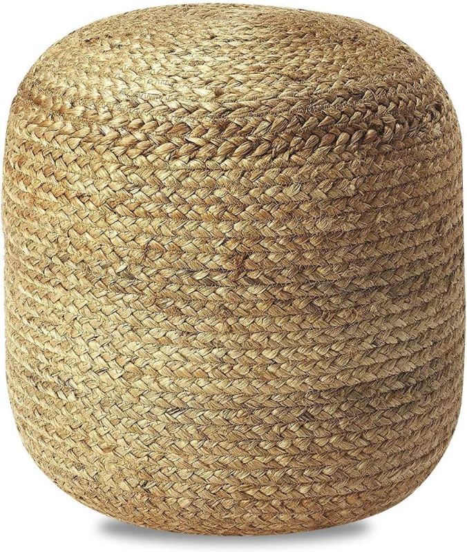 Photo 1 of Woven St. Jute Pouf | Hand-Woven | Champagne Ottoman | Footrest, Bean Bag, Floor Chair | Great for The Living Room, Bedroom & Kid’s Room | 100% Jute | Rustic Farmhouse Décor |15" x 15" x 20"
