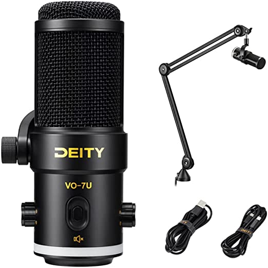 Photo 1 of DEITY VO-7U Boom Arm Kit USB Broadcast Microphone Dynamic USB Mic with RGB Lighting Effect for Phones Laptop PS5 Xbox Live Stream Conference Broadcast
