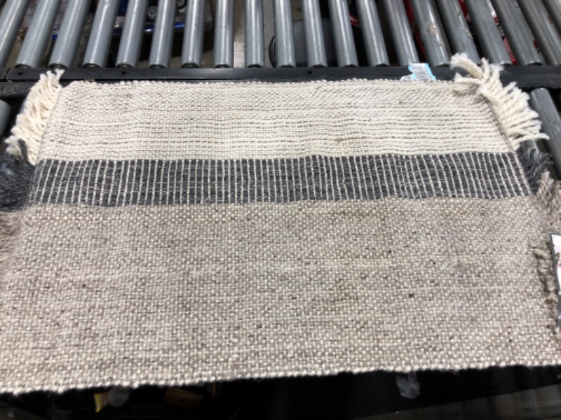 Photo 2 of 2'1"x3'2" Indoor/Outdoor Scatter Rug Gray - Threshold™ designed with Studio McGee

