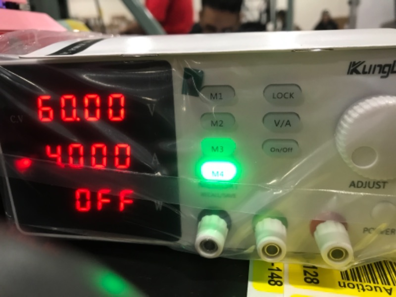 Photo 3 of Kungber DC Power Supply Variable with Memory, 60V 5A Adjustable Switching Regulated DC Bench Linear Power Supply with Memory Recall and Output Disable Button 4 Digits Display and Alligator Leads
