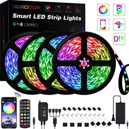 Photo 1 of 65.6Ft LED Strip Lights Gusodor Rgb Light 5050 Leds Tape Strips Rope Light Music Sync Colors Changing with 24-Key Remote for Home Bedroom TV Party C
USED/UNKNOWN MISSING PARTS