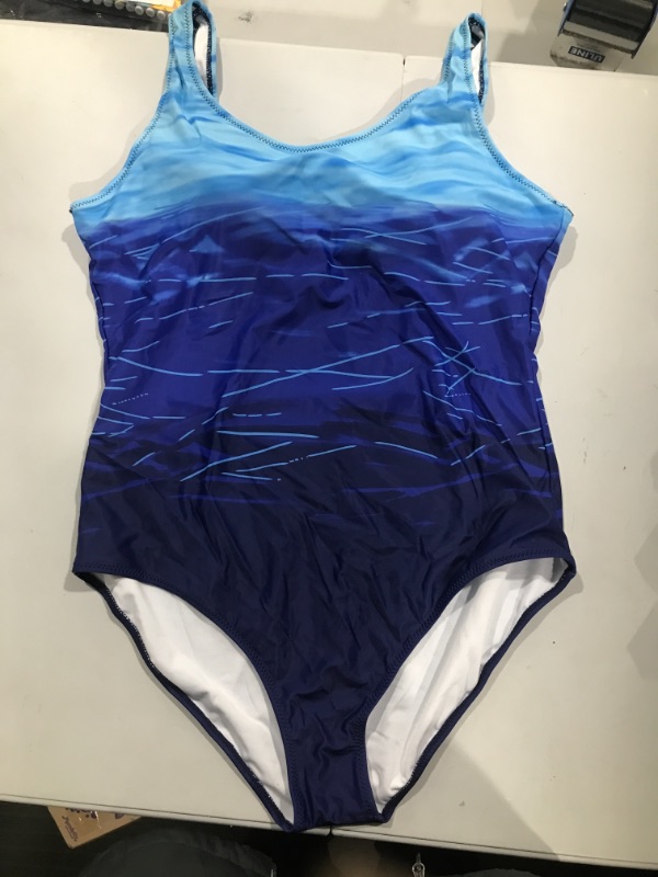 Photo 1 of Aleumdr Womens Color Block Print One Piece Swimsuits Athletic Training Swimwear Bathing Suits Size XL