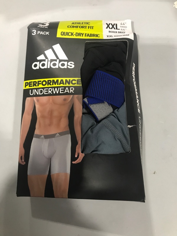 Photo 2 of adidas Men's Performance Boxer Brief Underwear (3-Pack) 2XL