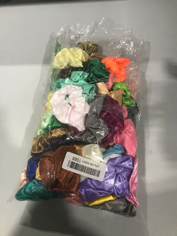 Photo 1 of 50 PCS Satin Hair Scrunchies for Curly Hair Silk Scrunchies for Hair Satin Hair Accessories for Girls Scrunchy Hair Tie Ropes for Teens Hair Accessories with Gift Bag