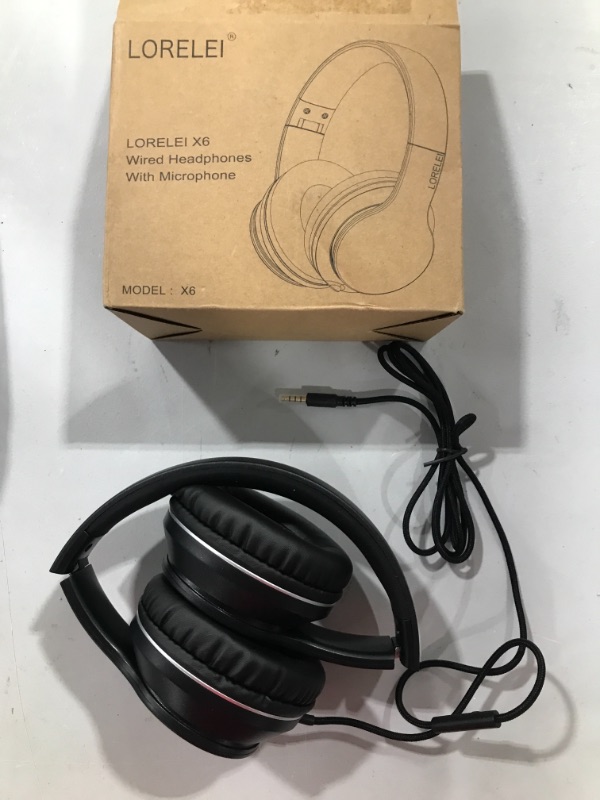 Photo 2 of LORELEI X6 Over-Ear Headphones with Microphone Untested 