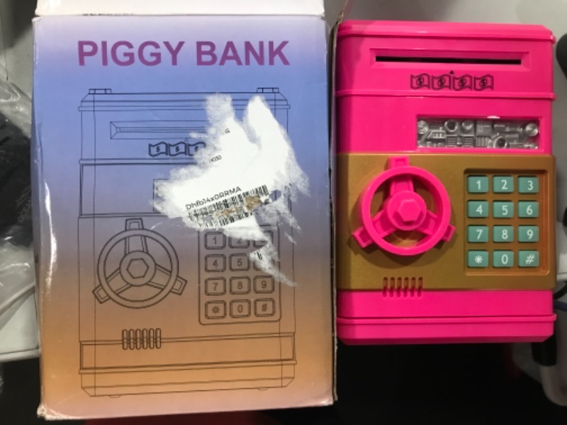 Photo 1 of Suliper Electronic Piggy Bank Code Lock for Kids Baby Mini ATM Real Money Saving Box with Password Automatic Scrolling Money for Kids Boys Girls Birthday Gift (Black/Red)
