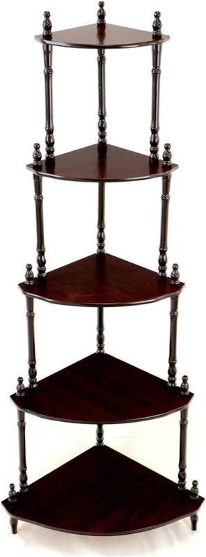 Photo 1 of Frenchi Home Furnishing 5-Tier Corner Stand, Mahogany