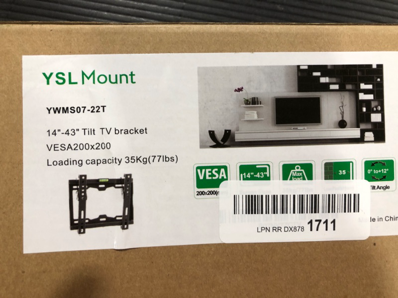 Photo 2 of 14" -43" TILT TV BRACKET 77LBS