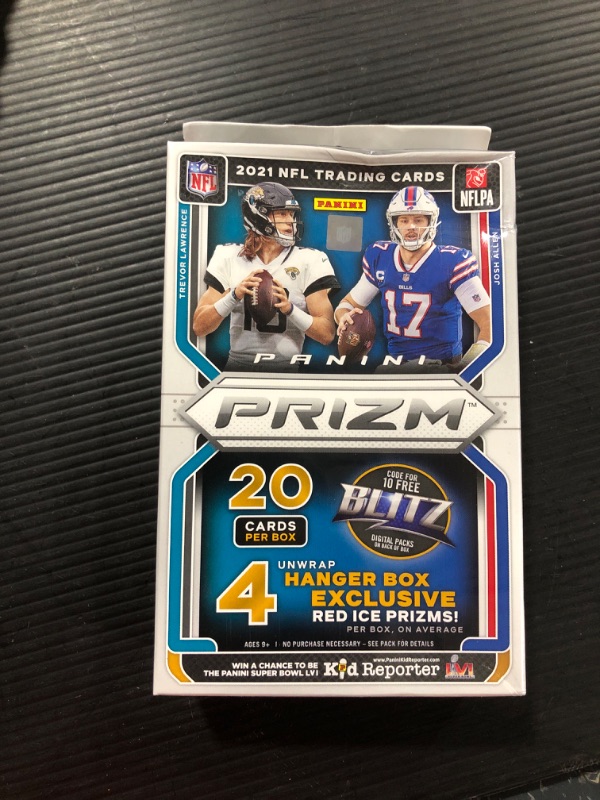 Photo 1 of 2021 Panini Prizm NFL Football Hanger Box Walmart New Factory Sealed *in HAND*
