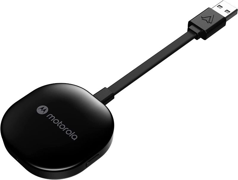 Photo 1 of Motorola MA1 Wireless Android Auto Car Adapter - Instant Connection from Smartphone to Car Screen with Easy Setup - Direct Plug-in USB Adapter - Secure Gel Pad Included
