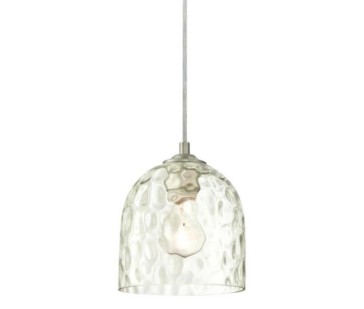 Photo 1 of  Light Indoor Mini Pendant - Clear Hammered Glass
