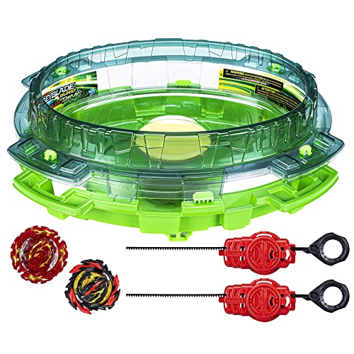 Photo 1 of BEYBLADE Burst QuadDrive Interstellar Drop Battle Set, Set Stadium, 2 Battling Tops and 2 Launchers, Toys for 8 Year Old Boys & Girls & up
